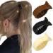 Brinie Small Hair Clips for High Ponytail Hair Jaw Clips Fish Hair Claw Clips Acrylic Ponytail Holder Clips Nonslip Hairstyling Accessories for Women and Girls (Pack of 3)