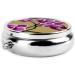 Shop Beautiful Orchids Round Pill Box - 3 Compartment Portable Organizer for Travel & Purse - Buy Online on GoSupps.com
