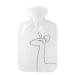 Hugo Frosch hot water bottle classic 1.8 l with double fleece cover white application "Giraffe"