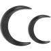 Moon Hairpin Fashion Moon Hair Stick Wooden Lightweight Accessories 2 Sizes Carved for Long Hair (Black) - Buy Online on GoSupps.com