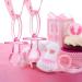 48-Piece Baby Pacifier Necklace Set - Pink Acrylic Baby Shower Favors - Buy Online on GoSupps.com