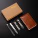 Premium 4PC Manicure Set for Men - Stainless Steel Nail Clippers & Leather Case - Perfect Gift - Buy Online on GoSupps.com