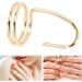 Chiciri's Healthy Galvanized Copper Fingernail Ring - Easy Wear Manicure for Women | Stylish & Safe Party Accessory (3045 Gold) - Buy Online on GoSupps.com