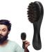 AIBYKS portable beard brush wild boar bristles - natural beech wood handle Design Bartkamm |Combing whiskers remove dirt and remove dead skin black
