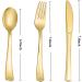 N9R 500PCS Gold Plastic Silverware Set - Disposable Gold Cutlery for Party, Wedding - 200 Forks, 150 Spoons, 150 Knives - Gold Utensils - 500 Pack - Buy Online on GoSupps.com