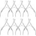 RIYAN 8 Pieces of Stainless Steel Cuticle Trimmer Pointed Blade Removal Scissors Nails and Toenails Manicure Tool