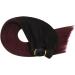 Balayage Ombre Black to Wine Red Clip in Human Hair Extensions - 22 Inch 7Pcs 120g - Buy Online on GoSupps.com