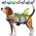 Emust Dog Wimming vest Hai Ripstop dog protection vest with rescue handle for small medium-sized and large dogs safety swimming suit for swimming pool beach fish olive green X-Large XL fish olive green