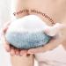 Suction Cup Bath Ball Set - Soft Sunflower Shower Sponge & Exfoliating Loofah for Body Scrub - 2 PCS in Apricot & Blue - Buy Online on GoSupps.com