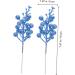 HOMSFOU 24 Pcs Christmas Imitation Berries Christmas Berries Picks Artificial Berry Twig Stem Gold Floral Picks Glitter Holly Berry Stem Xmas Red Fruit Home Decor Household Ribbon Foam Bluex2pcs 19X5X5CMx2pcs - Buy Online on GoSupps.com
