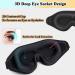 Black Eye Mask for Lash Extensions | Light Blocking 3D Sleep Mask for Men & Women | Adjustable Eye Covers for Travel Yoga & Relaxation - Buy Online on GoSupps.com