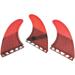 UPSURF Single Tab Medium G5 Tri Fin - Red | Surfboard Fin - Buy Online on GoSupps.com