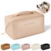 Aucuu Premium PU Cosmetic Travel Bag - Large Capacity, Waterproof, Multifunctional & Easy to Carry - Gift for Women (Pink) - Buy Online on GoSupps.com