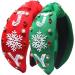 Bottone Knot Wide Brim Christmas Headband/Green Color Beads Embellished Yoga Sports Christmas Headband for Woman - Buy Online on GoSupps.com