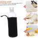 Alipis Clear Time Glass Scale Holder Water Juice Bottle with Cup Transparent Portable Drinking Practical 23.5X6.5X6.5CM Transparent - Buy Online on GoSupps.com