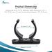 MARINE CITY Black Nylon Ladder Hooks - Pack of 2 | Easy Access Holder Bracket for Boats & Yachts | Light Weighted & Best Grip 1-1/2 Inches Pole Storage Clip - Buy Online on GoSupps.com