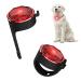 2 pieces of dog collar luminous for night tubasion luminous band dog charging 100% waterproof LED light for dogs.Dog lights for night walks camping (red)