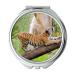 Mirror Travel Mirror animal big cat log pocket mirror portable mirror