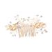 Didiseaon Tiara Pearl Hair Comb Crystal Headpiece Bridal Headwear Rhinestone Comb Flower Hair Jewelry Bride Flowers Hair Accessories