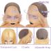 Honey Blonde Bob Lace Front Wig 10 Inch - 150% Density Straight Human Hair Wig with HD Lace - Pre Plucked and with Baby Hair - for Women - Buy Online on GoSupps.com