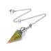 JOVIVI Pendulum Crystal Peridot Dowsing Crystals Pendulum Divination Scrying Healing Crystal Gemstone Green Quartz Stone Pendant for Reiki Grid Meditation Witchcraft Wicca Peridot Crystal Pendulum