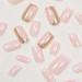 SINLOV Short Square Fake Nails Flower Glossy Press on False Nails Pink Nude Ballerina Artificial Finger Nails French Full Cover False Nails for Women and Girls - Buy Online on GoSupps.com