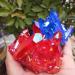 2pcs Crystal Cluster Natural Aura Angel Quartz Cluster Blue and red Gem Specimen s ERBDRGAZ - Buy Online on GoSupps.com