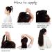 DODOING Kinky Curly Wrap Around Yaki Ponytail Extension Long Wavy Synthetic Hair Extensions Clip in Ponytail for Women Beauty and Fashion 1# Black Brown-Wrap Around - Buy Online on GoSupps.com