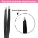 CGBE Professional Stainless Steel Slant Tip Eyebrow Tweezers | Precision Tweezer for Men & Women | Great for Ingrown Hair | 1 Pack (Black) - Buy Online on GoSupps.com