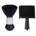 2 pieces of neck brush set hairdressing hair brush professional neck brush neck duster brush hair cutting edge brush neck brush with handle hairdresser neck brush for hair cut (black)