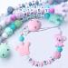 Personalized Pacifier Clip with Name | Custom Baby Pacifier Holder | Teething Toy & Gift for Newborn | Pink - Buy Online on GoSupps.com