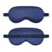Sleep Eye Mask Good Night Silk Double-Sided Breathable Beauty Travel Eye Mask for Women Men(Navy)
