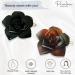 Parcelona French Flower Small Celluloid Acetate Barrettes Set of 2 - Fine Hair Women Hair Accessories - Made in France (Tortoise Shell/Black) - Buy Online on GoSupps.com