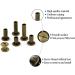 Bronze Chicago Screw Assorted Kit - 80 Sets, 5 Sizes - Slotted Round Head Screw Post Nail Rivet Button for DIY Leather Decoration Bookbinding - M5*6 10 12 15 18 - Buy Online on GoSupps.com
