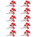 HOMSFOU 10pcs Artificial Red Fruit Wreath Decor Dry Flowers for Decoration Christmas Home Decor Floral Arrangement Supplies Christmas Decor Artificial Plants Stems Bouquet Plastic Berry