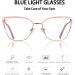 Cat Eye Blue Light Glasses for Women | Stylish Metal Frame Computer & Gaming Glasses | Non-Prescription Design - Buy Online on GoSupps.com