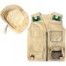 Zalati Kids Cargo Vest with Hat - Explorer Adventure Safari Style for Outdoor Activities - Buy Online on GoSupps.com