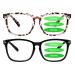 2-Pack Progressive Multifocal Anti Blue Light Reading Glasses for Women and Men Fashion Eyeglasses Frame (Black Demi 2.50) Black Demi 2.5 x
