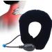 Salutuya Neck Traction Device & Collar Support - Inflatable Adjustable Semi-Velvet Stretcher for Neck Pain Relief (Navy) - International Shipping Available - Buy Online on GoSupps.com