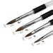 NMKL Size 10 Oval Kolinsky Sable Hair Acrylic Nail Brush with Clear Rhinestones Handle - Professional Nail Art Tool - Buy Online on GoSupps.com