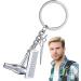 Hair Dryer Keychain - Hairdresser Comb Scissors Hair Dryer Keychain Hairdressing Hair Dryer Stylish Pendant For Salon Graduation Silver - Buy Online on GoSupps.com