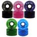 Atom Skates Pulse Outdoor Quad Roller Wheels (Hardness 78A, 65mm x 37mm) Black 4pk