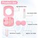 Leikedun Contact Lenses Case with Mirror Portable & Hygienic Lens Holder for Travel - Pink & Blue Shell Design - Buy Online on GoSupps.com