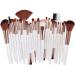 DXIA MAKE Up brush set 25 pieces professional brush sets makeup premium make -up brush set ideal for powder creamy or liquid foundation great gift idea (white)