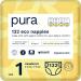 Pura eco-diapers size 1 (newborn 2-5 kg) 132 diapers (6 x 22 p Pack) monthly box with EU Ecolabel xertified for sensitive skin made of organic cotton odorless moisture indicator size 1 (132 diapers)