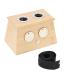 2 Holes Bamboo Moxibustion Box & Roller Stick Holder - Portable Moxibustion Tool for Effective Relief - Buy Online on GoSupps.com
