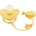 Hyuduo Golden Baby Pacifier - Personalized Curved Design Safe Materials 26 Letters Healthy Bling - Essential Clips for Newborns (6-18 Months) - Buy Online on GoSupps.com