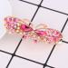 fdsmall Small Luxury Butterfly Hair Barrettes Rhinestone Hair Clips Crystal Girl's Ponytail Hairpin Hair Clasps Accessories - Pink