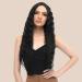 Shop Fine Long Corrugated Black Wigs for Women | 70 cm Curly Wavy Synthetic Hair for Daily & Party Use - Buy Online on GoSupps.com