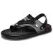 WCXTY Bunion Orthopedic Beach Sandals for Men Summer Casual Lightweight Non-Slip Big Toe Foot Corrector Slippers Fashion Comfy Breathable Hallux Valgus Walking Flip Flops 9.5 Black